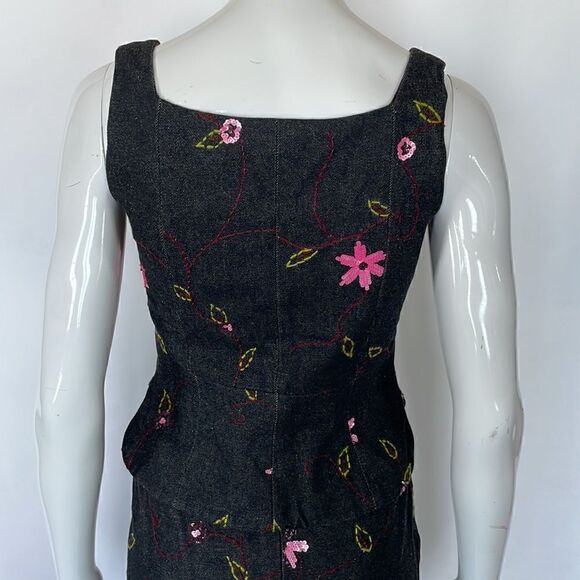 Tara Jarmon Black Denim Skirt Set - Picture 5 of 8